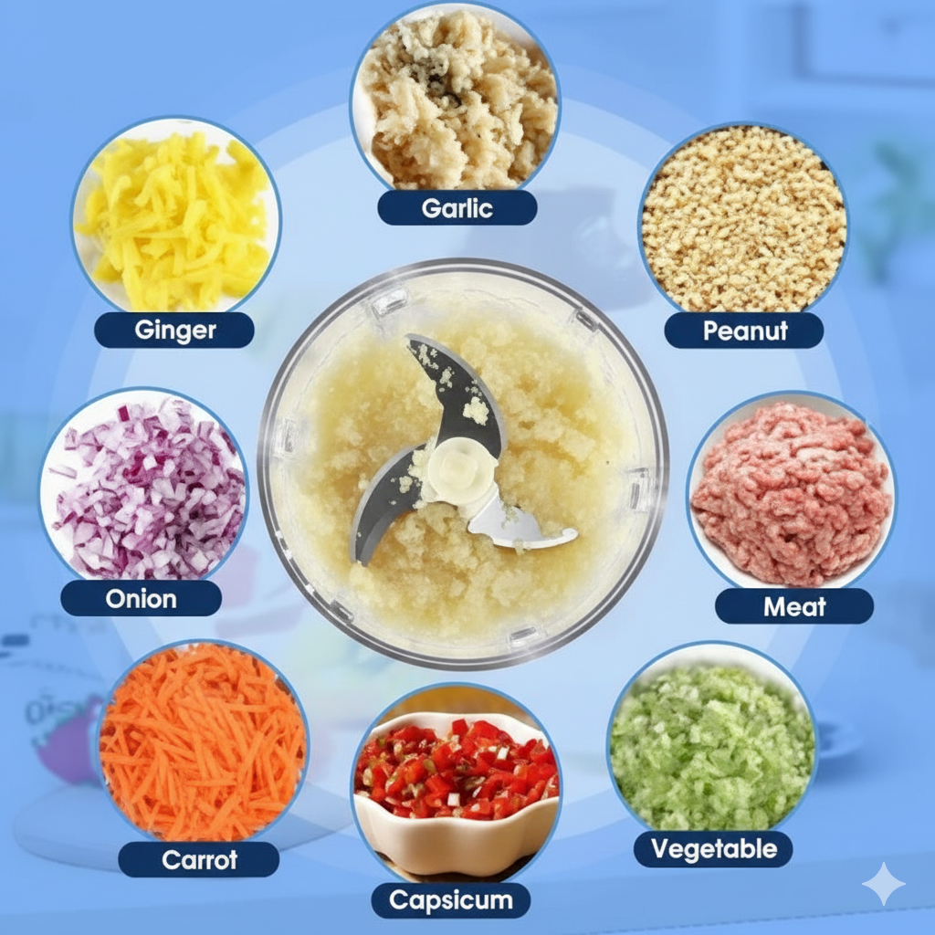 4 in 1 Portable Electric Vegetable Cutter Set