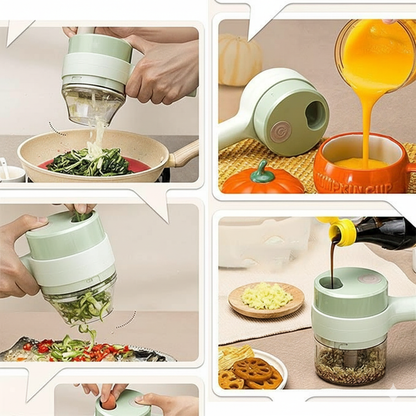 4 in 1 Portable Electric Vegetable Cutter Set