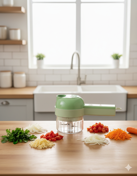 4 in 1 Portable Electric Vegetable Cutter Set