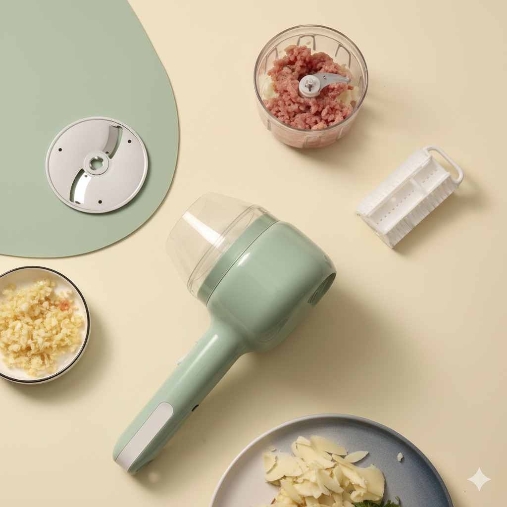 4 in 1 Portable Electric Vegetable Cutter Set